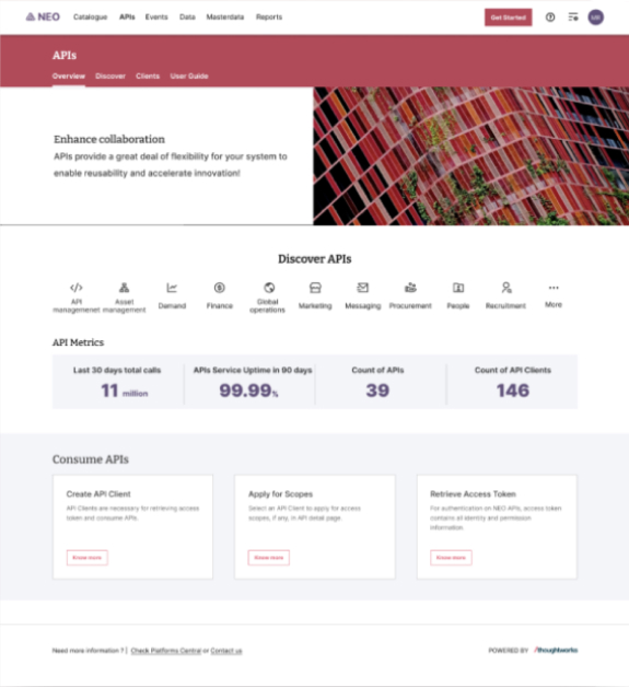 APIs Overview page